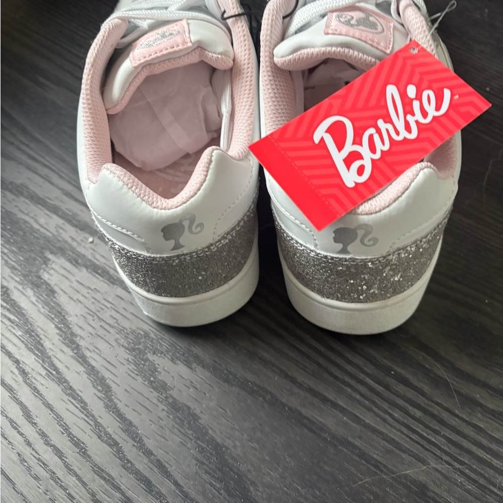 Barbie Women's Sparkle Sneakers - White and Silver - Picture 3 of 4